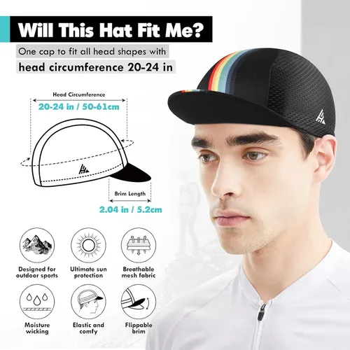Miniatura 2 de Hikenture Cycling Cap for Men and Women,Bike Hat with Visor Summer Sun Hat