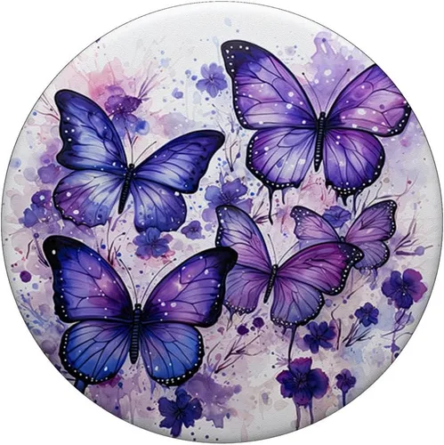 Miniatura 3 de mariposa estética púrpura mariposas naturaleza azul PopSockets estándar PopGrip