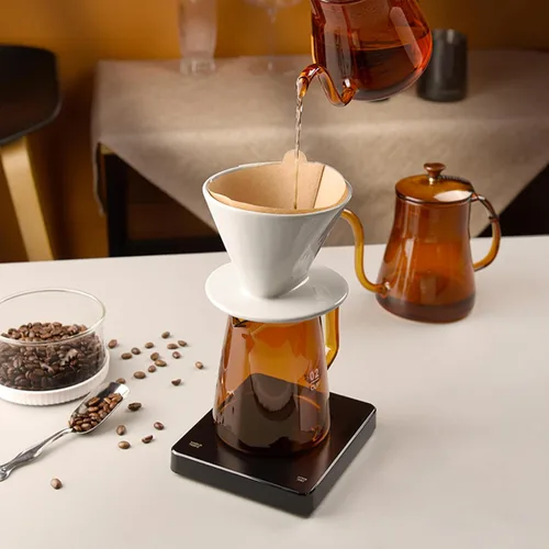 Miniatura 8 de 100 filtros de café en cono #4 de 8 a 12 tazas, papel natural sin blanquear, filtros de café desechables, 4 papel de cono, filtros de papel