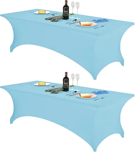 Miniatura 107 de FORLIFE - Funda de mesa de elastano, mantel ajustado de 4 pies para mesas rectangulares, funda elástica para patio, universal para bodas, banquetes