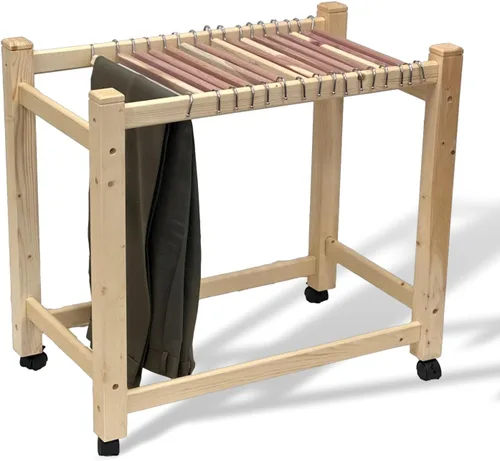 Miniatura 9 de Perchero aromático de cedro rojo para pantalones/perchero (tamaño regular 16 varillas)
