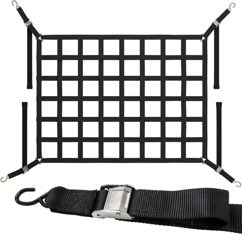 Miniatura 9 de US Cargo Control Redes de carga para cama de camioneta 4.2 pies x 3.5 pies (paquete de 2), redes de carga ajustables para camiones con ganchos en S