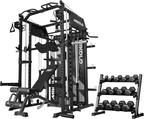 Miniatura 13 de Mikolo Smith - Máquina con pila de pesas, sistema de gimnasio en casa con sistema de gimnasio en casa con tracción LAT y cruce de cables, entrenador