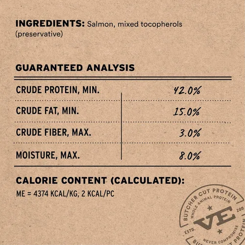 Miniatura 3 de Vital Essentials Golosinas de Salmón para Perros, 2.5 onzas Crudo Liofilizado Proteína Única Golosinas de Entrenamiento de Alta Calidad y Alto