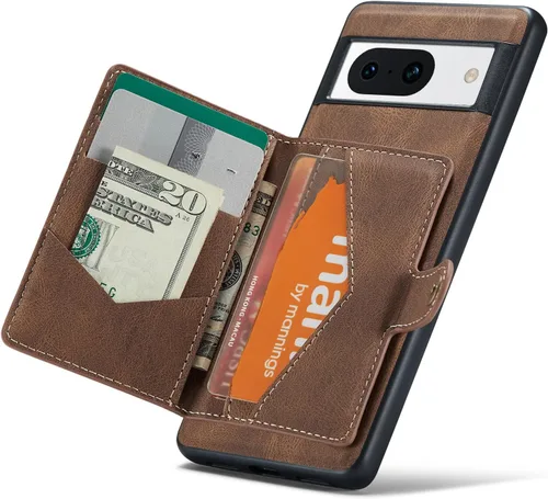 Miniatura 34 de Funda para Google Pixel 6 Pro, cartera magnética desmontable con ranura para efectivo, soporte de carga inalámbrica, función atril compatible