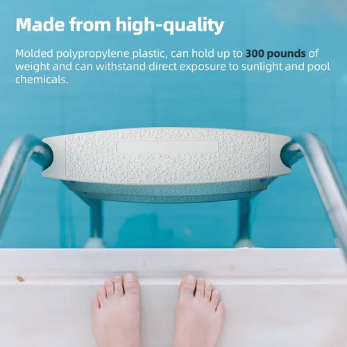 Miniatura 5 de TonGass Escalera universal para piscina de 18 pulgadas (paquete de 3) de repuesto con pernos de acero inoxidable compatible con piscinas enterradas