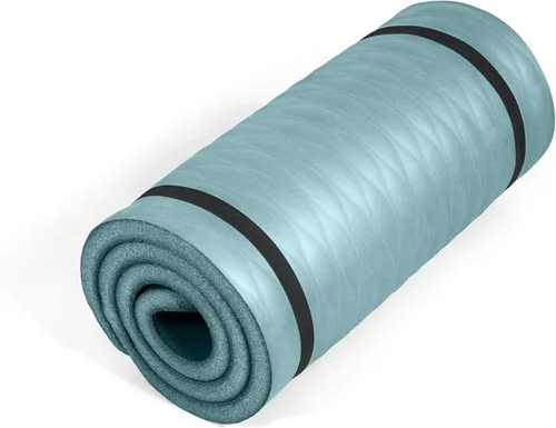 Tone Fitness Esterilla de yoga de 1 pulgada de grosor | Alfombrilla de ejercicio antideslizante de alta densidad con correa de transporte para yoga,