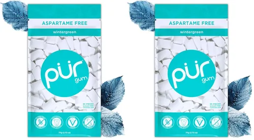 Miniatura 21 de PUR Gum Chicle sin aspartamo 100% xilitol Chicle natural con sabor a menta fresca, 55 piezas (paquete de 1)