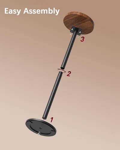 Miniatura 7 de KJGKK Mesa para bebidas, 11 pulgadas de diámetro, mesa auxiliar de pedestal pequeña, mesa de cóctel redonda, mesa auxiliar circular con base