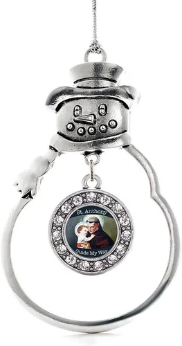 Miniatura 184 de Inspired Silver - Roller Queen - Adorno de Navidad plateado - Adorno circular para árbol de Navidad con circonita cúbica - Decoración colgante