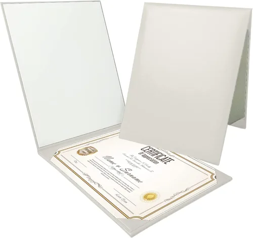 Miniatura 14 de Gradplaza Cubierta de diploma personalizada para graduación, documentos, soporte de diploma de certificado de cuero sintético liso