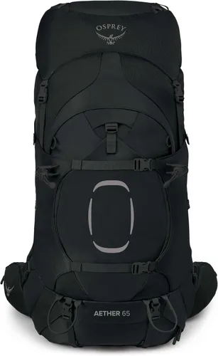 Miniatura 6 de Osprey Aether 65L Mochila de mochilero para hombre, color negro, S/M, ajuste extendido