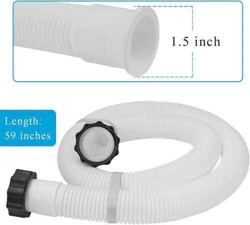 Miniatura 2 de Manguera de bomba de piscina de 1.5 pulgadas para bomba de filtro de arena Intex y sistema de agua salada, manguera de filtro de arena de piscina