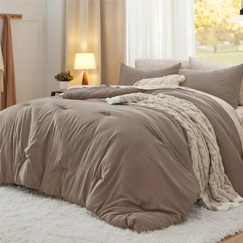 Miniatura 50 de Bedsure Juego edredón suave prelavado individual/individual XL, 365 días, cálido relleno alternativo GentleSoft™, 1 edredón ligero:68x88 pulgadas