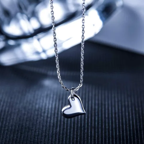 Miniatura 4 de CHICLOVE Conjuntos de joyería para dos hijas, collares de corazón, 2 collares de plata de ley
