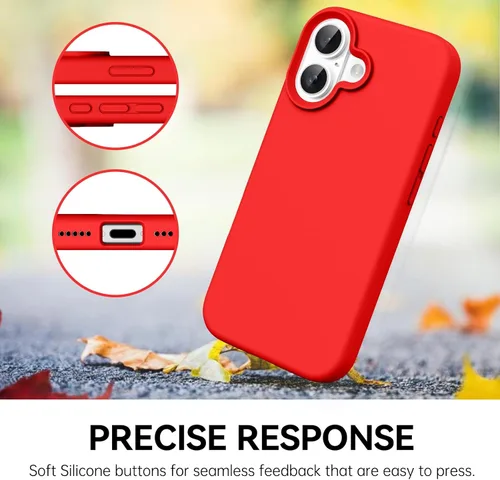 Miniatura 159 de GUAGUA Funda compatible con iPhone 17 Pro Max de 6.9 pulgadas, silicona líquida, goma de gel suave, delgada, forro de microfibra delgada