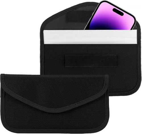 Miniatura 11 de Bolsa de bloqueo de señal, bolsa de protección con GPS RFID Faraday, funda de protección para teléfono celular y llavero de automóvil, antirastreo 4