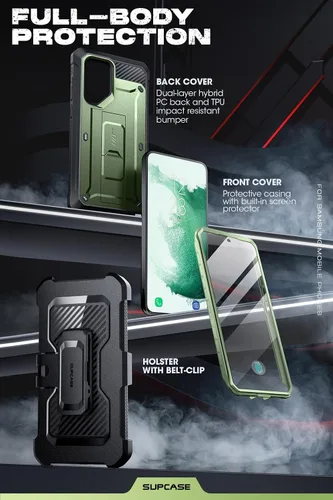 Miniatura 5 de SUPCASE Funda para Samsung Galaxy S23 Ultra con Soporte, [Unicorn Beetle Pro] [2 Marcos Frontales]
