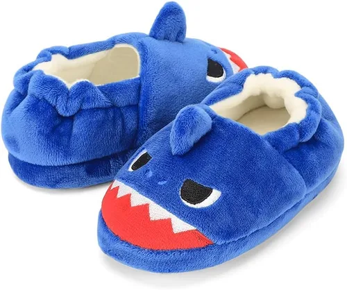 Miniatura 5 de KAKU NANU Pantuflas para niños pequeños con dibujos animados de animales, para niñas y niños, cálidas, de forro polar, para el hogar