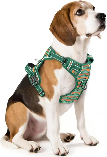 Miniatura 39 de Arnés para perro HEELE para perros grandes sin tirones Chaleco arnés para perro grande con mango acolchado suave reflectante para entrenamiento al
