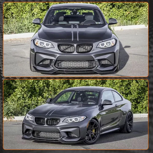 Miniatura 7 de Protector divisor de alerón de barbilla de fibra de carbono para BMW Serie 2 F87 M2 Coupe de 2 puertas 2016-2020 salida de fábrica CF