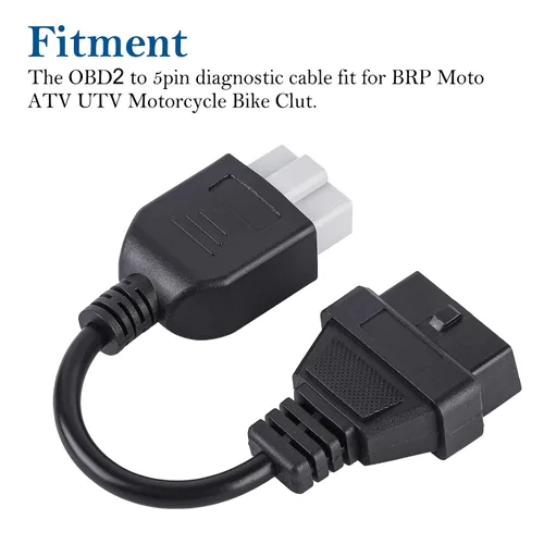 Miniatura 4 de 5Pin a 16 pin OBD2 OBDII adaptador de cable Herramientas de diagnóstico Cable OBD para Hon-da