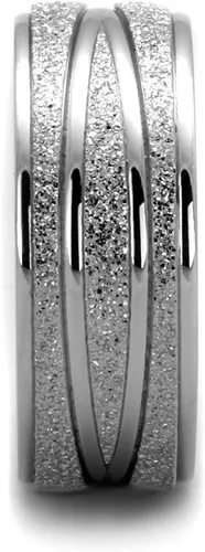 Miniatura 4 de Marimor Jewelry Anillo de boda de acero inoxidable 316 con purpurina de 0.315 in de ancho, tamaño 5-10, Acero inoxidable, oro, metal