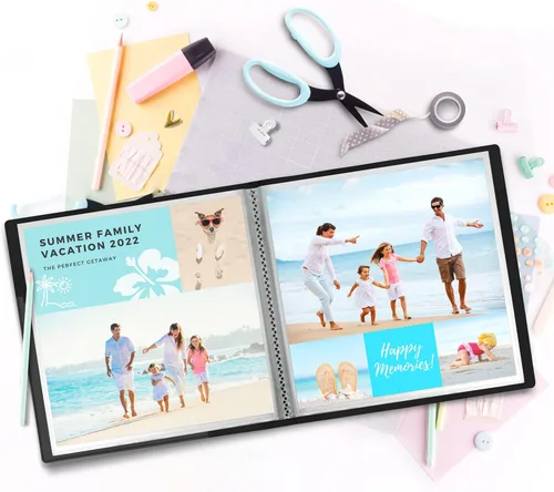 Miniatura 7 de Dunwell Carpeta de 12 x 12 pulgadas con Fundas – Carpeta con Protectores de Hojas Transparentes, 24 Bolsillos, Muestra 48 Páginas, Libro
