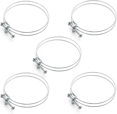 Miniatura 9 de POWERTEC Abrazadera de manguera de doble alambre de 2-1/2 pulgadas con perno, 10 abrazaderas de manguera ajustables para colector de polvo, manguera