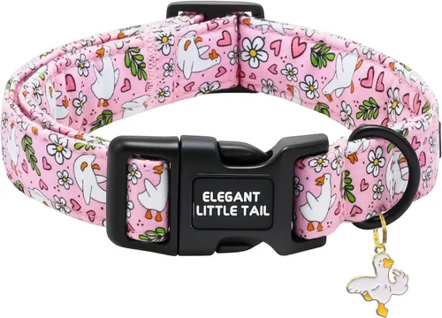 Miniatura 13 de Elegant Little Tail - Collar para perro de otoño, collar floral naranja duradero para perros medianos, ajustable para mascotas macho o hembra