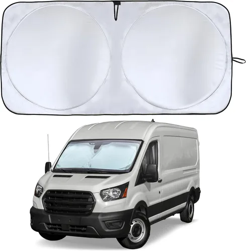 Miniatura 11 de Econour Parasol para parabrisas de Jeep Wrangler JK JL JLU 4xe y Gladiator JT, parasol plegable para ventana delantera, rayos UV y protector térmico