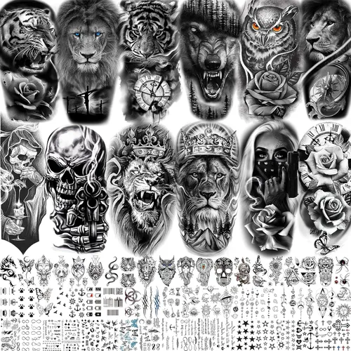 Miniatura 13 de VANTATY - Tatuajes temporales, diseño de flor 011