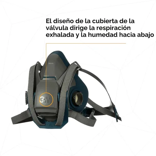 Miniatura 11 de 3M Respirador reutilizable de media cara con cierre rápido Rugged Comfort