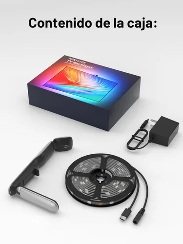 Miniatura 7 de KANTUTOE - Retroiluminación LED para TV con cámara, luces LED de 13.7 pies para televisores de 45-65 pulgadas y monitores de PC, luces de TV