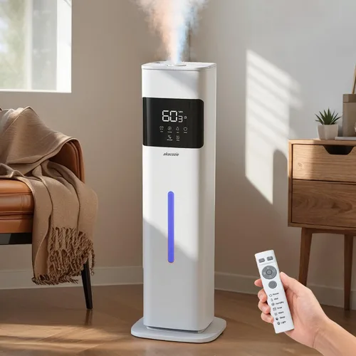 Humidificadores de niebla cálida y fría para dormitorio, 500 pies cuadrados, humidificador de llenado superior de 2.1 galones/8L, habitación grande