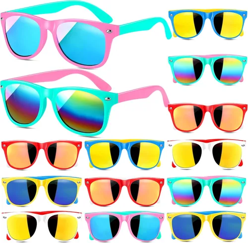 GINMIC Gafas de sol para niños, regalos de fiesta a granel, paquete de 12 unidades, regalos para el día de San Valentín, protección UV 400, lentes