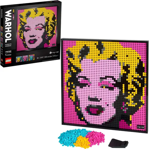 LEGO Art Andy Warhol's Marilyn Monroe 31197 Kit de construcción coleccionable para adultos; un excelente regalo para adultos para hacer