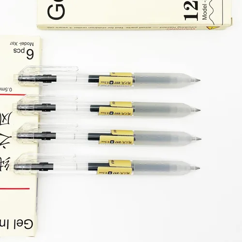 Miniatura 5 de 6 bolígrafos de tinta de gel, bolígrafos retráctiles, punta fina de 0.020 in, bolígrafos de gel negro, estilo japonés, escritura suave