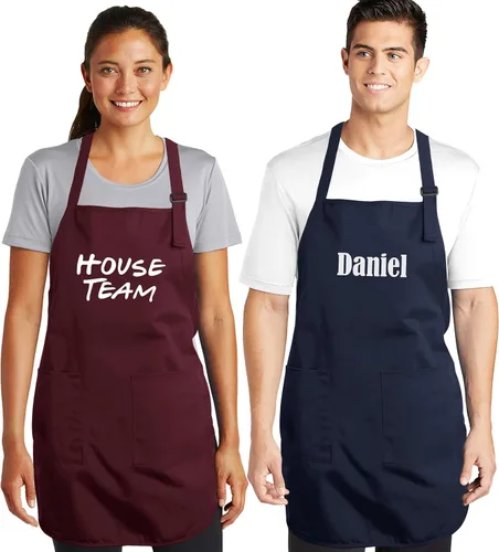 Miniatura 4 de NACRE APPAREL Delantal de parrilla personalizado para hombres y mujeres, añade tu diseño de logotipo, diseño de foto, delantal de chef personalizado
