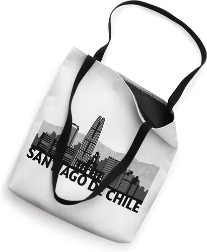 Miniatura 2 de Santiago de Chile City Skyline Silhouette Sketch Bolso tote
