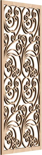 Miniatura 171 de 9 3/8"W x 24 3/8"H x 1/4"T Marilla Decorativos Paneles de Pared de Madera Calado, Abedul