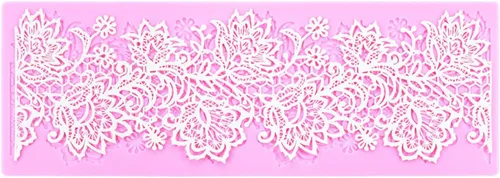 Miniatura 7 de Moldes de fondant de encaje en relieve, tapete de encaje de flores de múltiples círculos, herramienta de decoración de pasteles de boda, molde