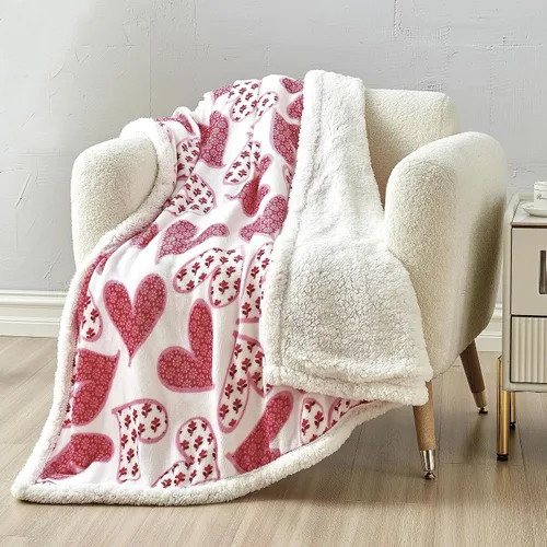 Miniatura 26 de Elegant Comfort Manta de Sofá Reversible de Sherpa Sólida, Manta para Todas las Estaciones - Súper Suave, Acogedora y Afelpada - Manta Decorativa