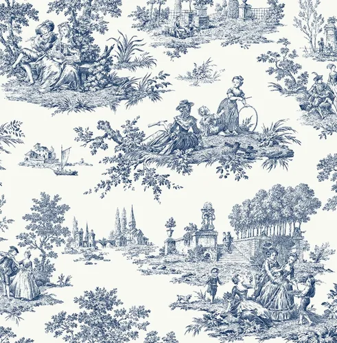 NextWall Chateau Toile - Papel tapiz autoadhesivo (azul marino)