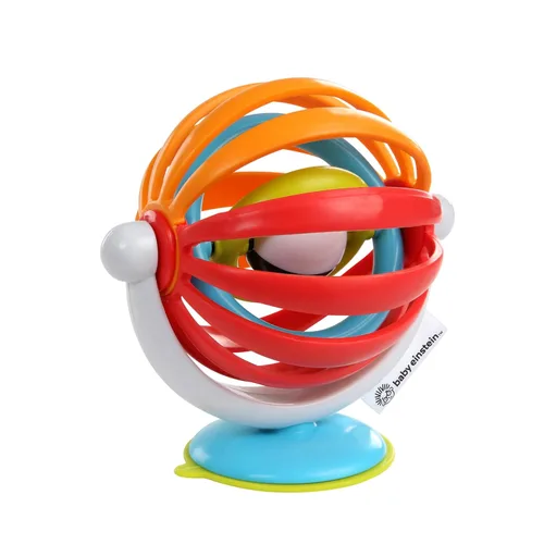 Miniatura 11 de Baby Einstein Rattle & Jingle Trio - Juego de sonajeros musicales para llevar para silla alta a partir de 6 meses, multicolor, 3 unidades Sonajero