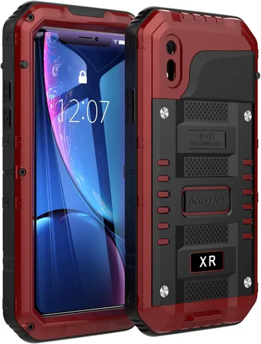 Miniatura 44 de Beasyjoy Funda impermeable para iPhone 12 Pro Max, cubierta protectora de cuerpo completo con protector de pantalla incorporado, resistente a Negro