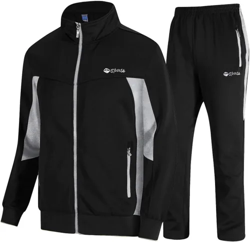TBMPOY Chándales para Hombres Conjuntos Deportivos para Hombres Conjuntos de Chándal de 2 Piezas Casuales Atléticos para Jogging Calentamiento con