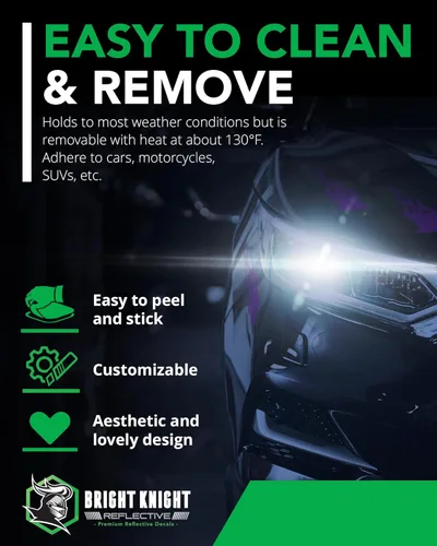 Miniatura 3 de Bright Knight Decals Calcomanías reflectantes de llama, juego de 4 calcomanías de llama morada para marco, casco de motocicleta, diseño de fuego