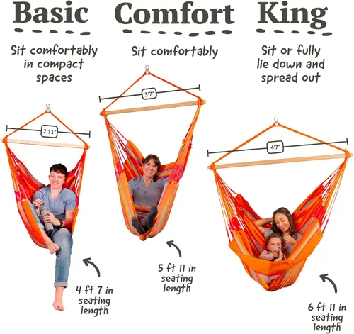 Miniatura 4 de LA SIESTA® - Hamaca básica mediana Domingo y CasaMount - Silla colgante resistente a la intemperie y al desgarro - Silla hamaca interior al aire