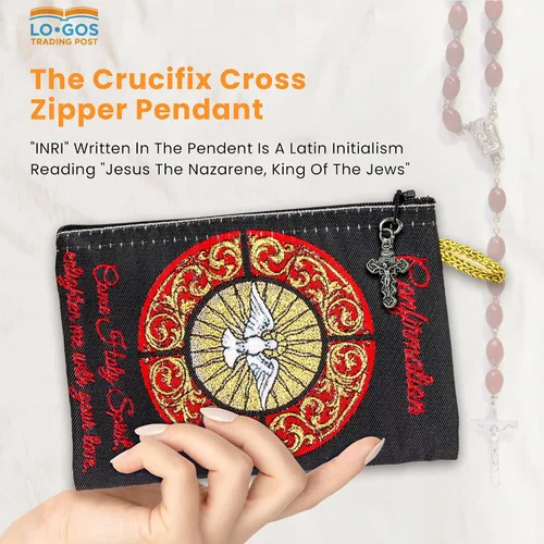 Miniatura 30 de Bolsa de rosario católico, estuche de rosario de bautismo para niños con números 6:24-26, versículo de la Biblia, 4 x 6 pulgadas, joyería y monedero